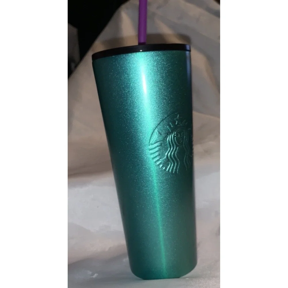 Starbucks Ombre Tumbler‎ 24oz/710ml Green Blue Summer 2020 Stainless Steel